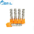 BFL Solid Carbide 3 Flute Aluminium Cutter , Polished Aluminium End Mills